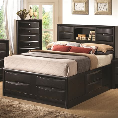 queen bed frame with storage